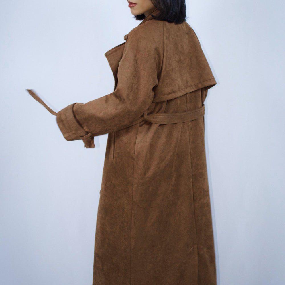 
                      
                        Sienna Faux Suede Trench Coat
                      
                    