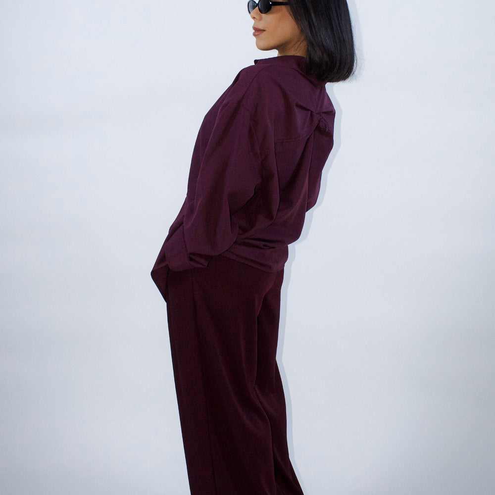 
                      
                        Margaux Burgundy Oversized Shirt
                      
                    