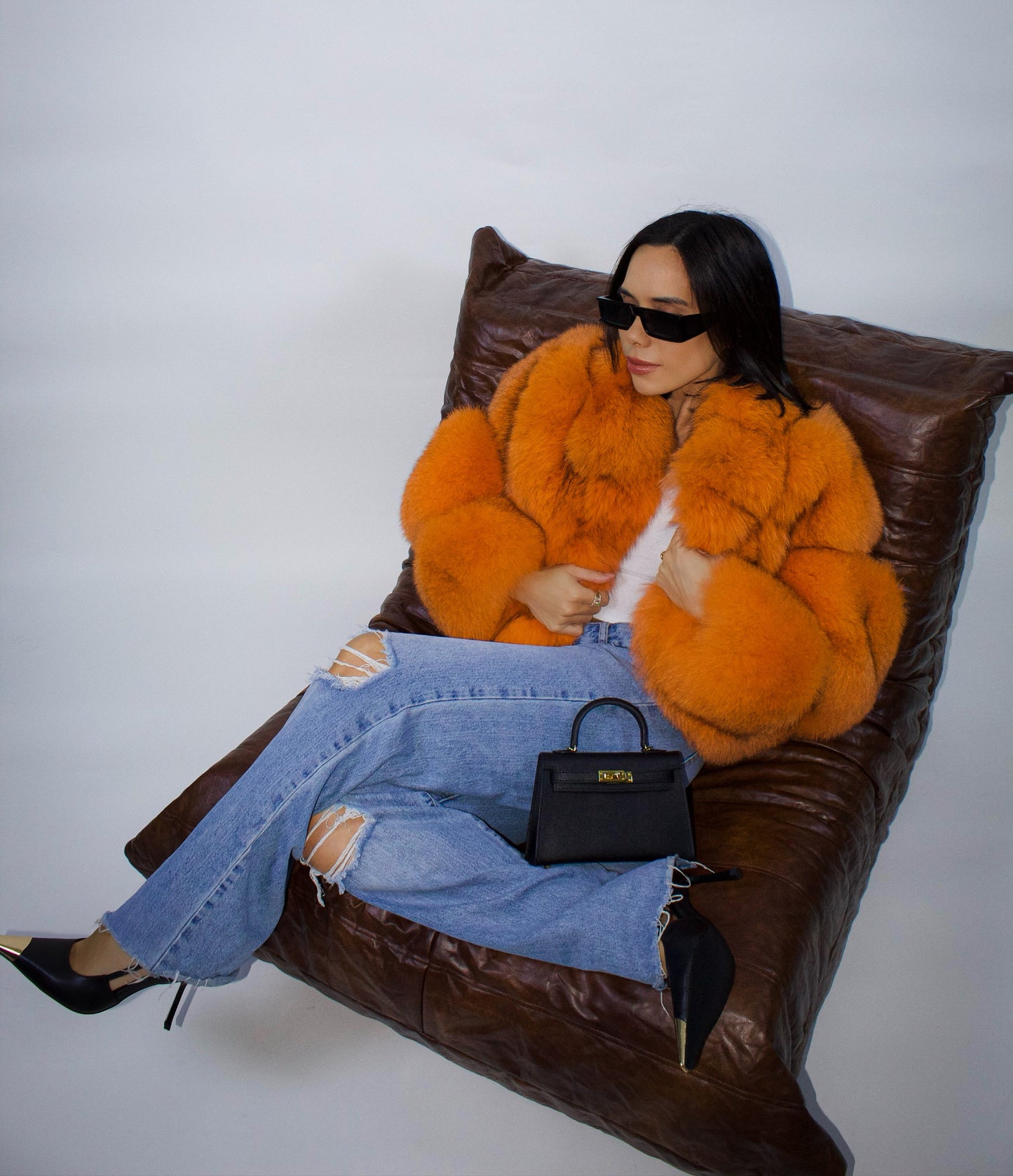 Alessia Luxe Orange Coat (Made-To-Order: Estimated ship date (2-3 weeks)