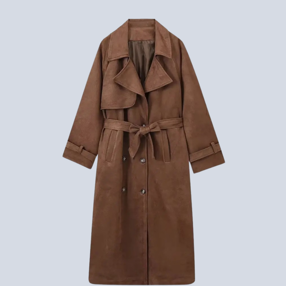 
                      
                        Sienna Faux Suede Trench Coat
                      
                    