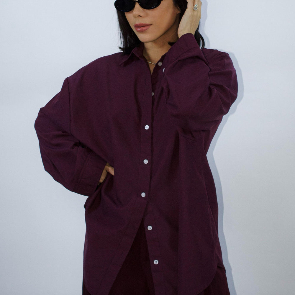 
                      
                        Margaux Burgundy Oversized Shirt
                      
                    