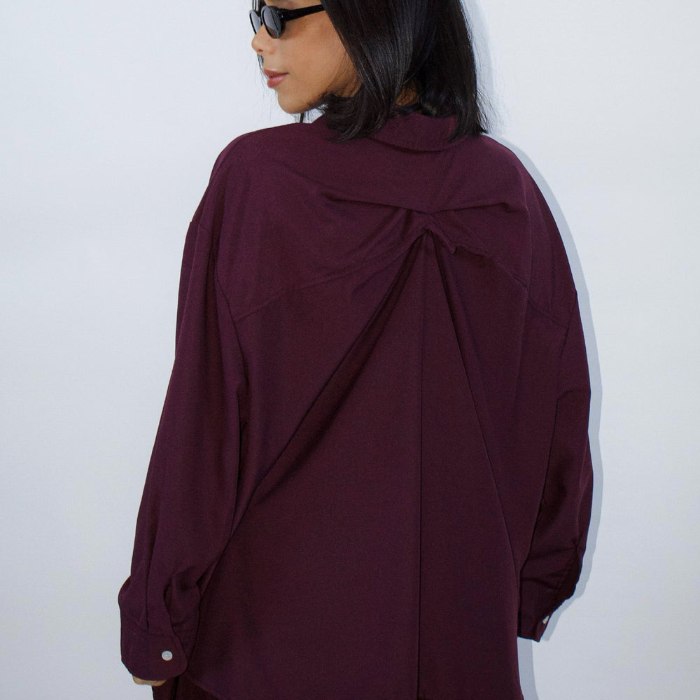 Margaux Burgundy Oversized Shirt