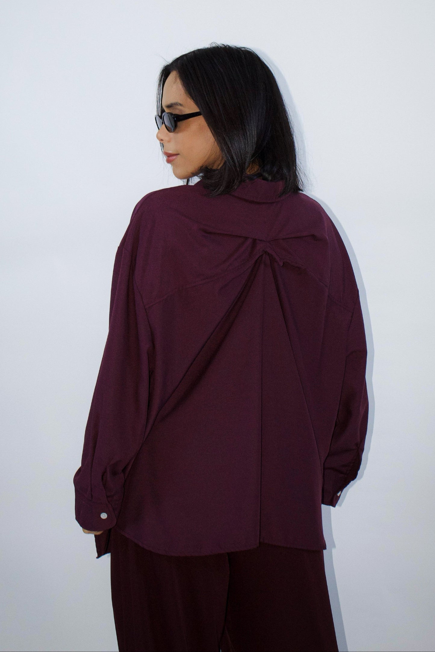 Margaux Burgundy Oversized Shirt