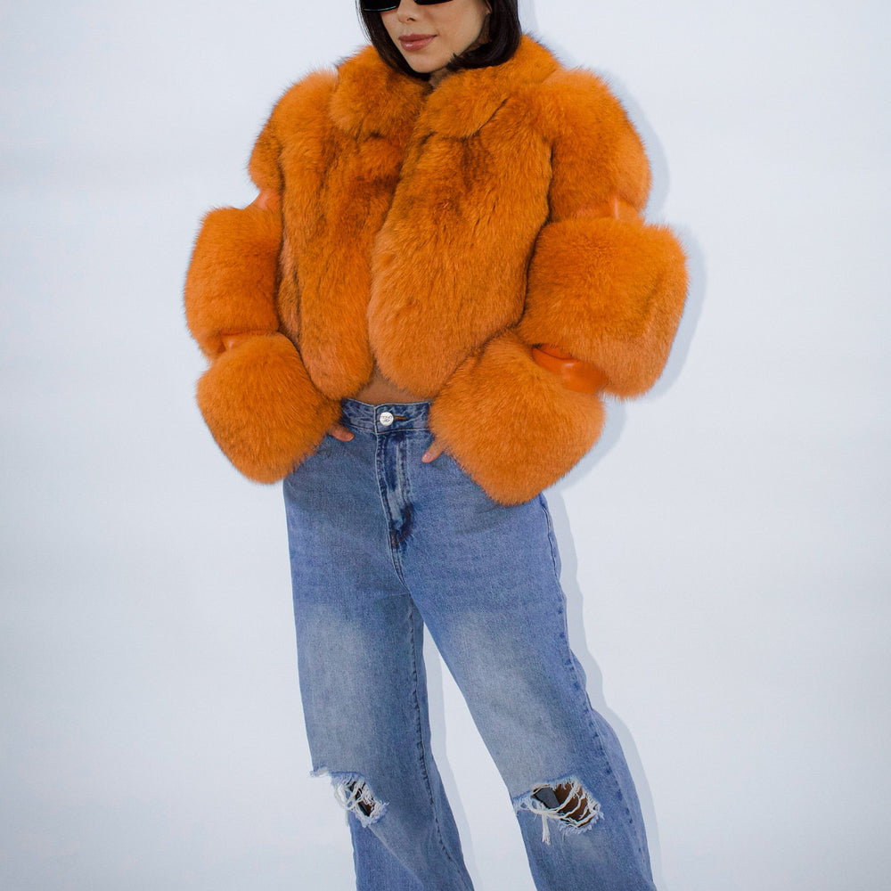 Alessia Luxe Orange Coat (Made-To-Order: Estimated ship date (2-3 weeks)