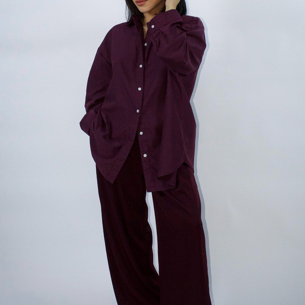 Margaux Burgundy Oversized Shirt